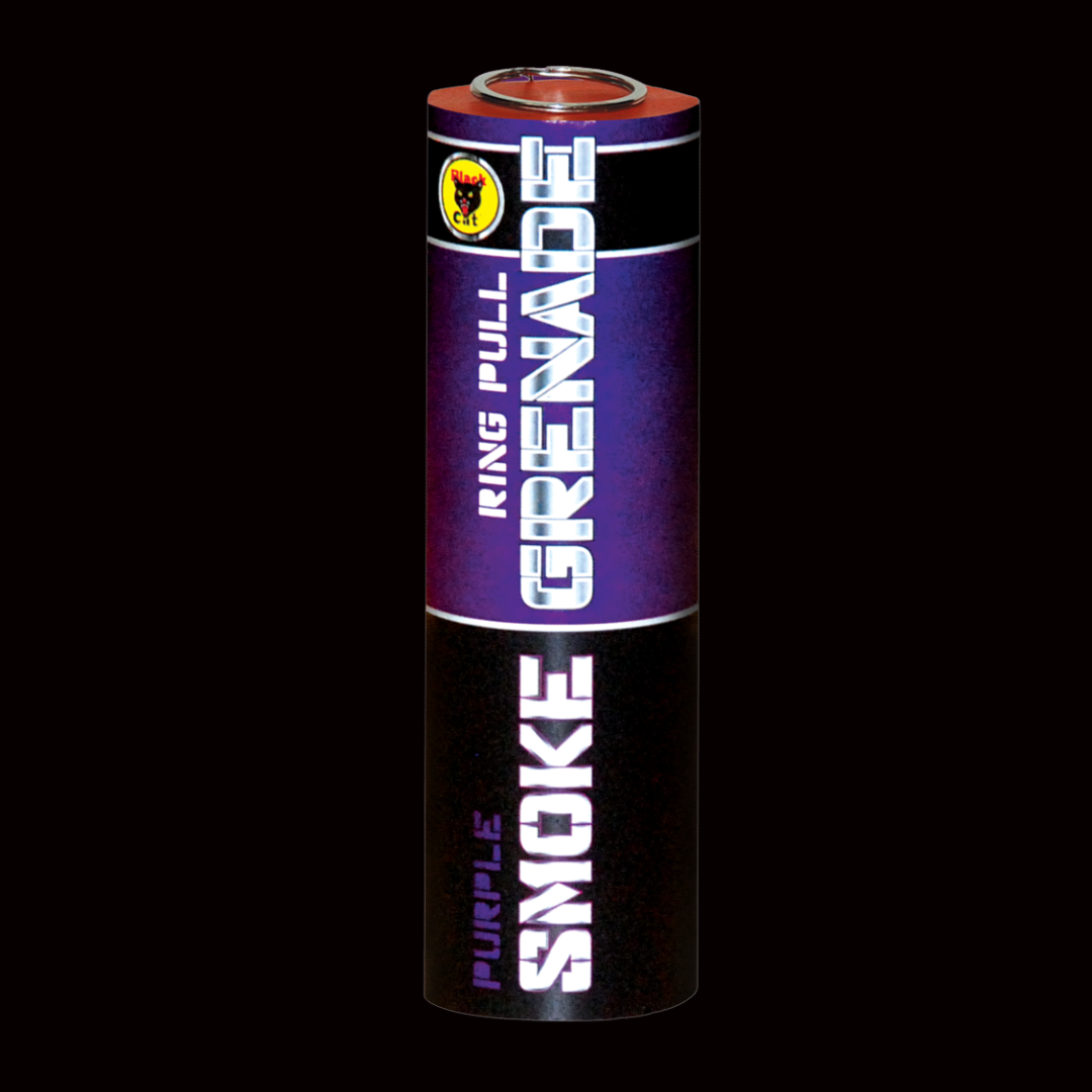 Purple 90 Second Smoke Grenade by Black Cat Fireworks - MK Fireworks King