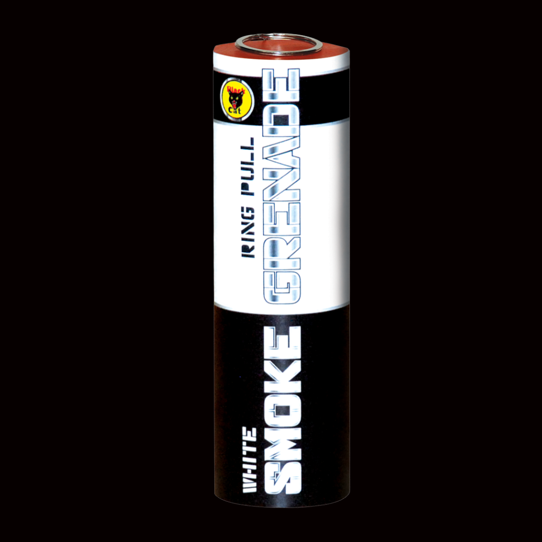White 90 Second Smoke Grenade by Black Cat Fireworks - MK Fireworks King