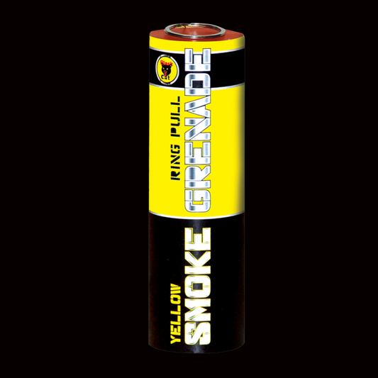 Yellow 90 Second Smoke Grenade by Black Cat Fireworks - MK Fireworks King