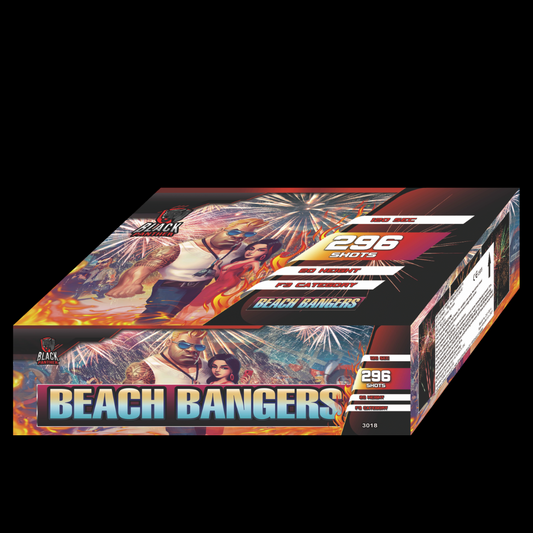 Beach Bangers 296 Shot Cake by Cube Fireworks (Loud) - MK Fireworks King