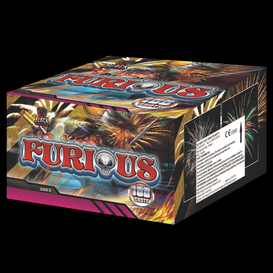 Furious 100 Shot Cake by Cube Fireworks (Loud) - MK Fireworks King