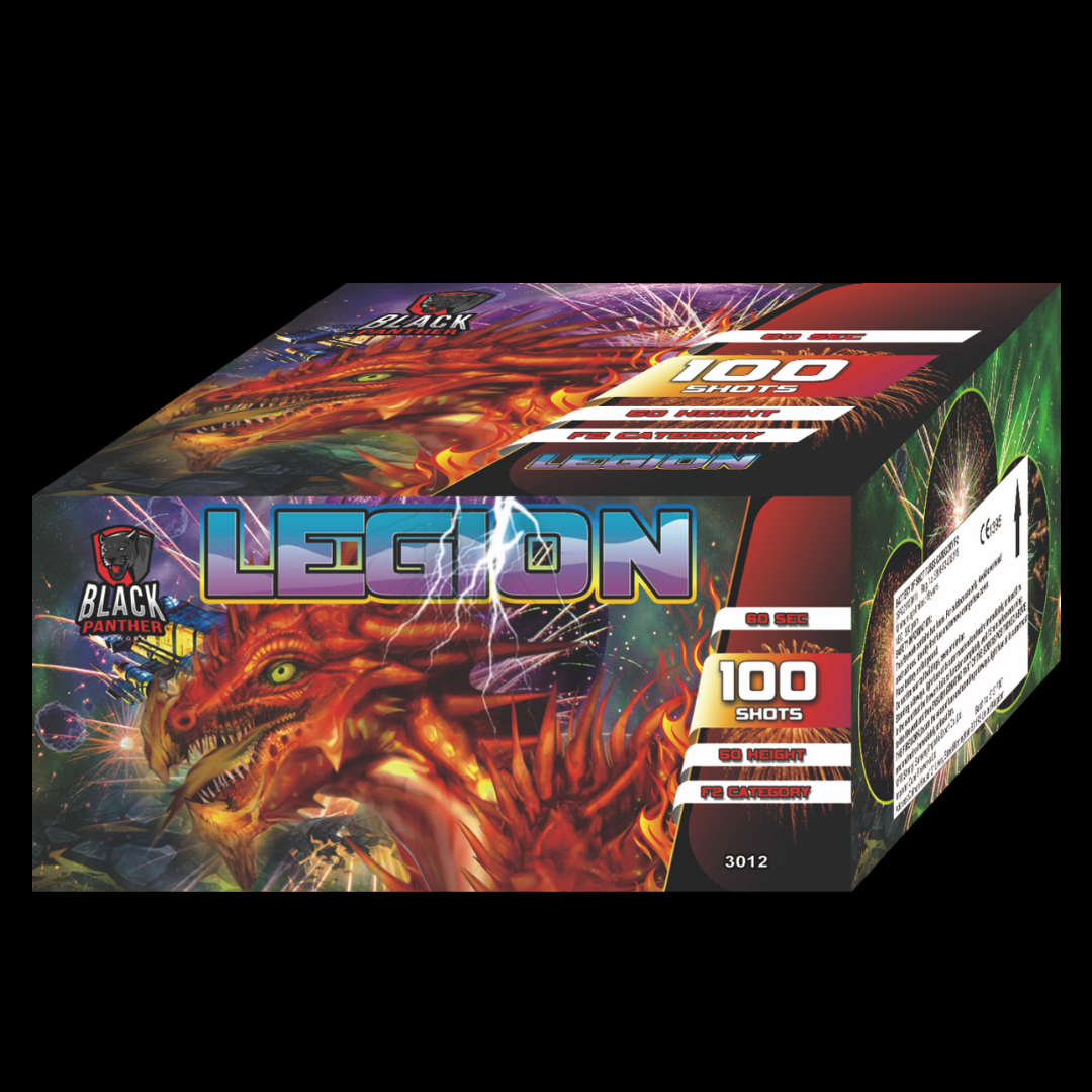 Legion 100 Shot Cake by Cube Fireworks (Loud) - MK Fireworks King
