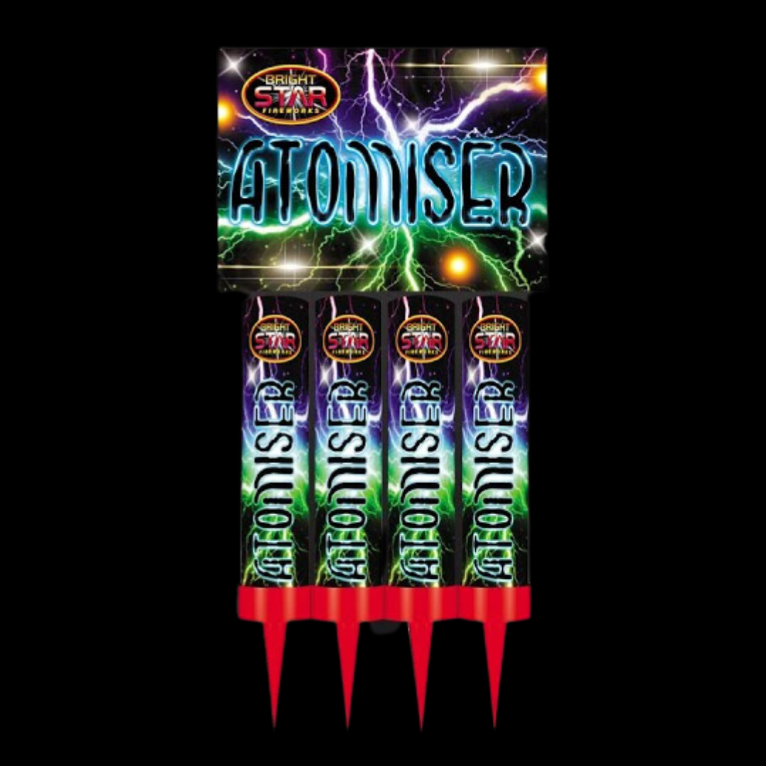 Atomiser Roman Candles (4 Pack) by Bright Star Fireworks - Buy 1 Get 1 Free - MK Fireworks King