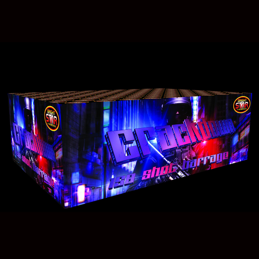 Crackdown 158 Shot Compound Cake by Bright Star Fireworks (Loud) - MK Fireworks King