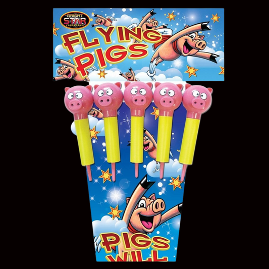 Flying Pigs Rockets (5 Pack) by Bright Star Fireworks (Loud) - Multibuy 2 for £60 - MK Fireworks King