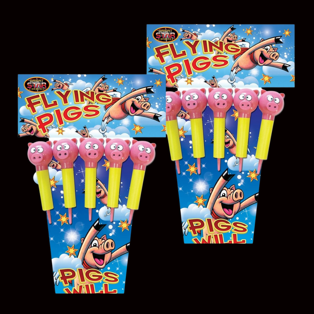 Flying Pigs Rockets (5 Pack) by Bright Star Fireworks (Loud) - Multibuy 2 for £60 - MK Fireworks King