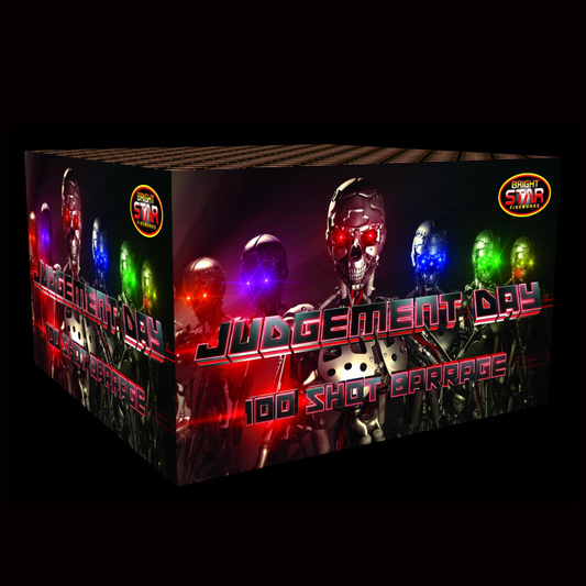 Judgement Day 100 Shot Compound Cake by Bright Star Fireworks (Loud) - MK Fireworks King