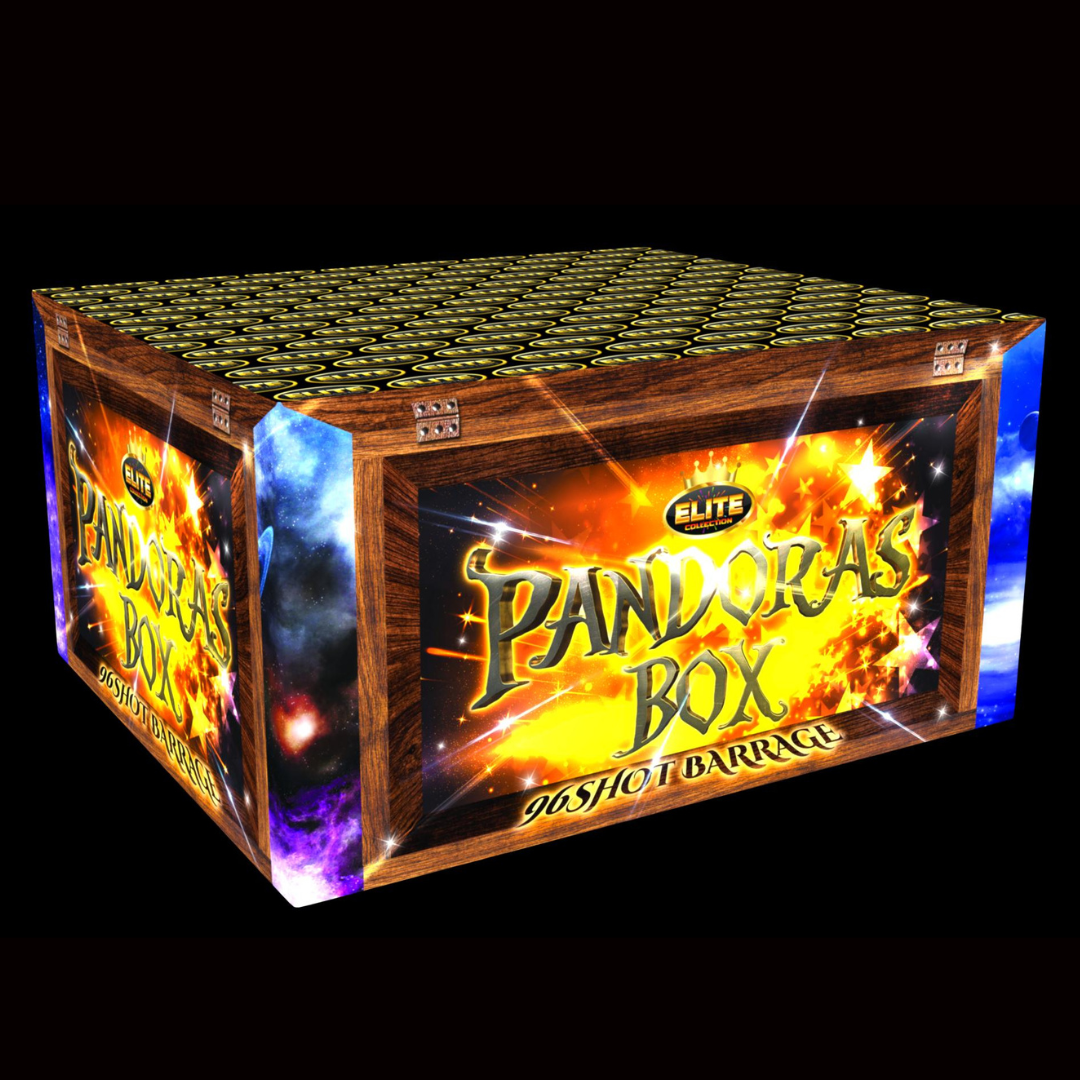 Pandoras Box 96 Shot Cake by Bright Star Fireworks (Loud) - MK Fireworks King