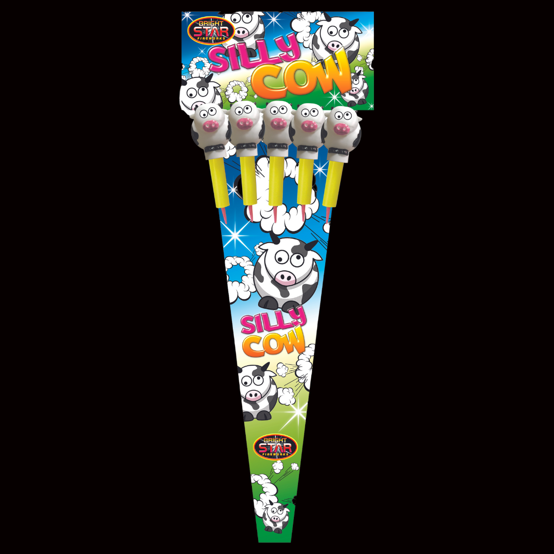 Silly Cow Rockets (5 Pack) by Bright Star Fireworks (Loud) - Multibuy 2 for £60 - MK Fireworks King
