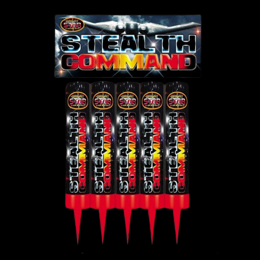 Stealth Command Roman Candles (5 Pack) by Bright Star Fireworks - MK Fireworks King