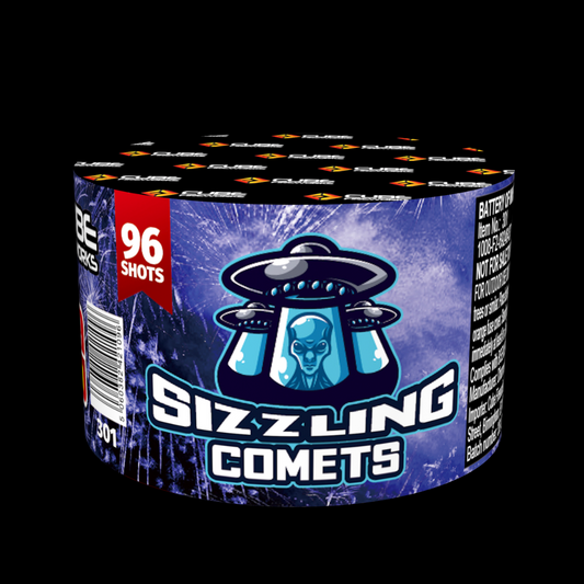 Sizzling Comets 96 Shot Cake by Cube Fireworks - Multibuy 2 for £16 - MK Fireworks King