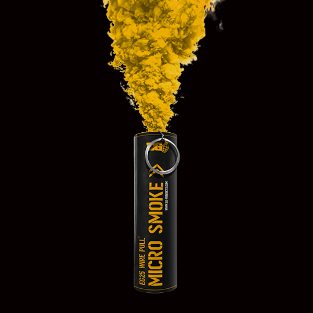 Yellow 30 Second Smoke Micro Grenade by Enola Gaye - MK Fireworks King
