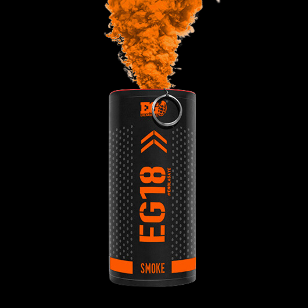 Orange 90 Second EG18 High Density Smoke Grenade by Enola Gaye - MK Fireworks King