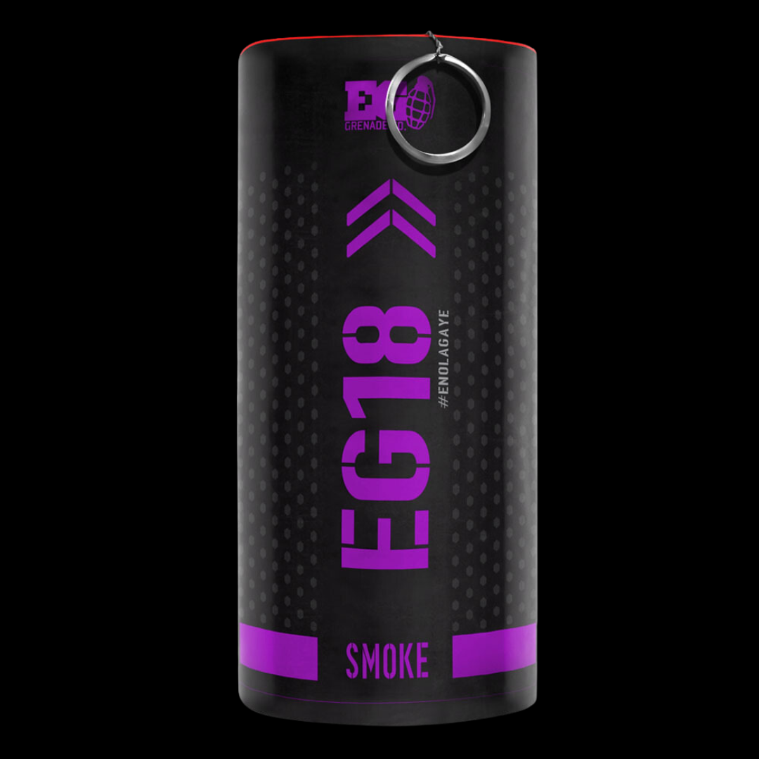 Purple 90 Second EG18 High Density Smoke Grenade by Enola Gaye - MK Fireworks King