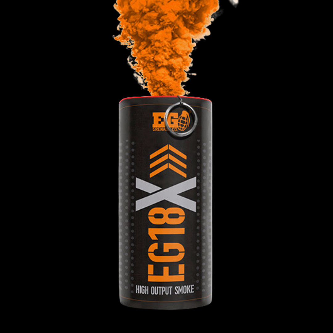 Orange 50 Second EG18X Super High Density Smoke Grenade by Enola Gaye - MK Fireworks King