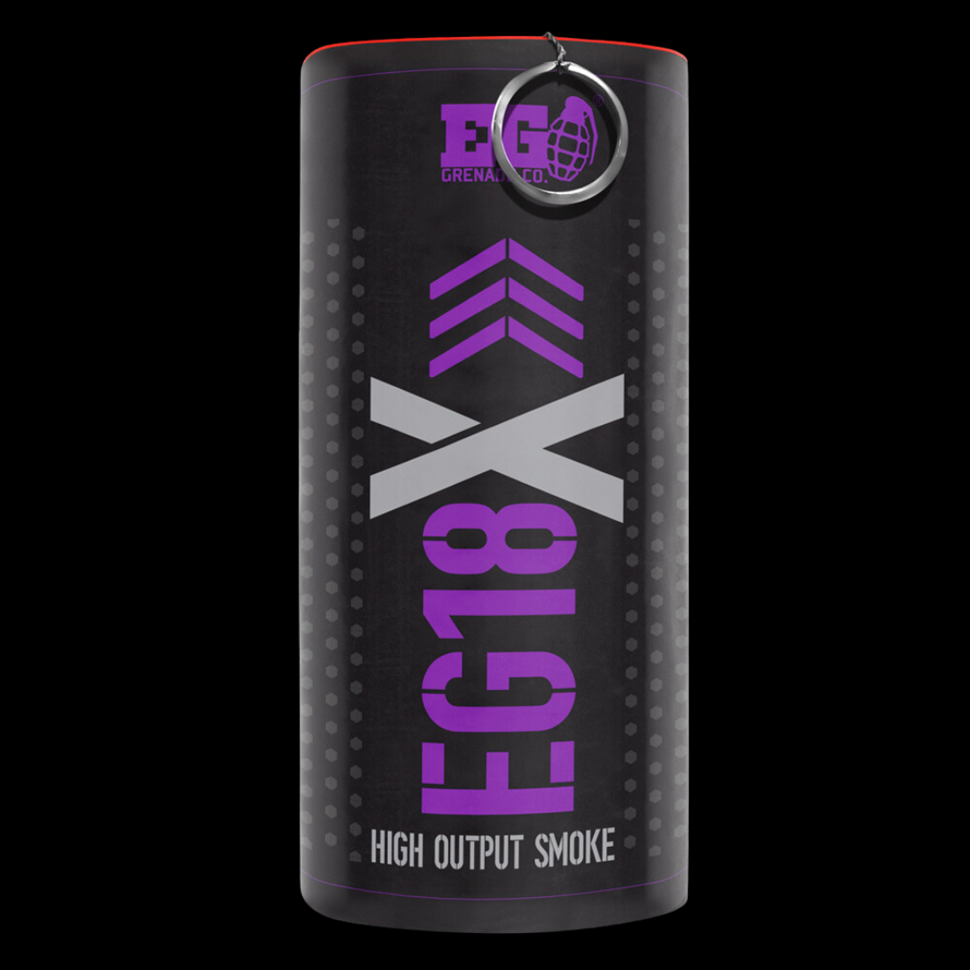 Purple 50 Second EG18X Super High Density Smoke Grenade by Enola Gaye - MK Fireworks King