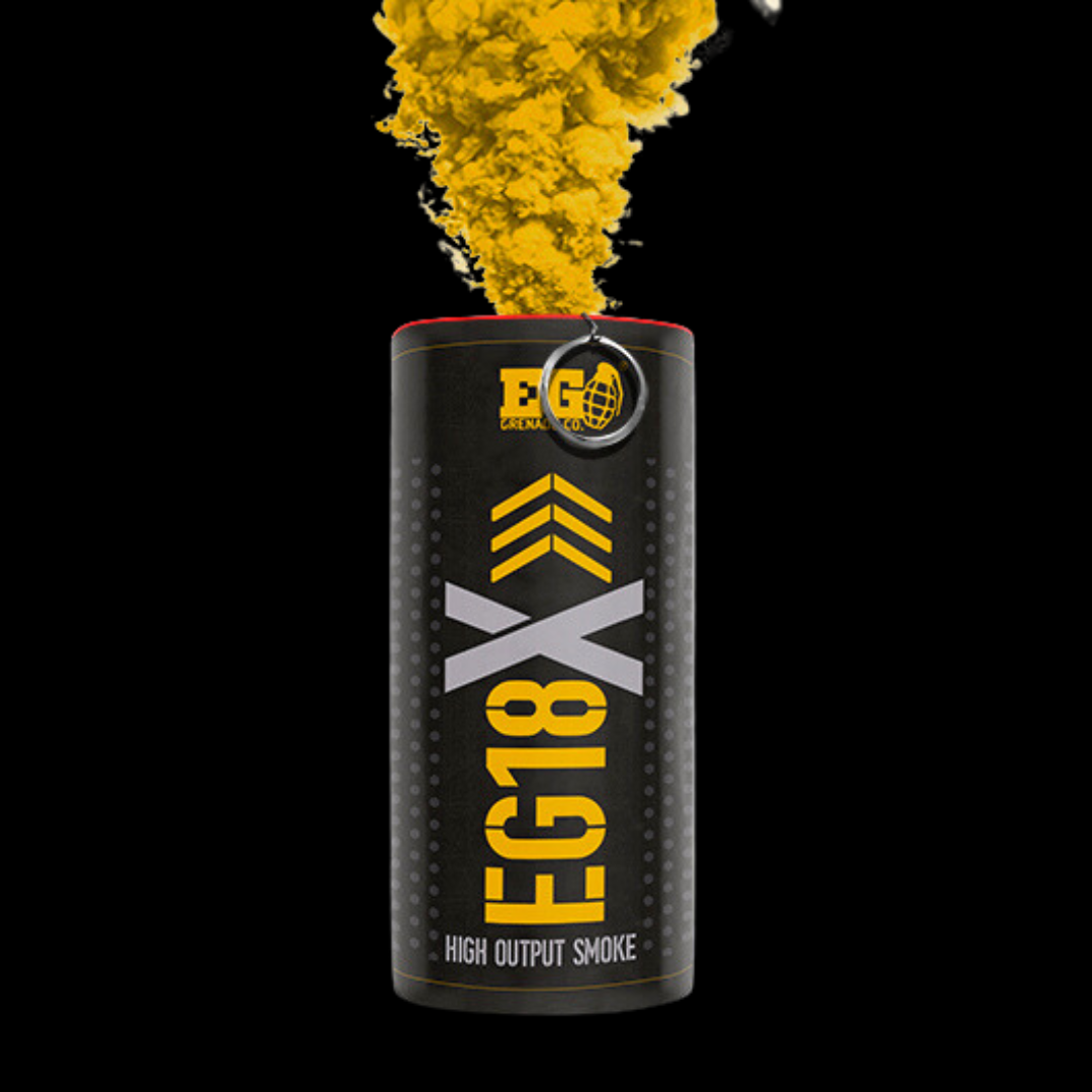 Yellow 50 Second EG18X Super High Density Smoke Grenade by Enola Gaye - MK Fireworks King