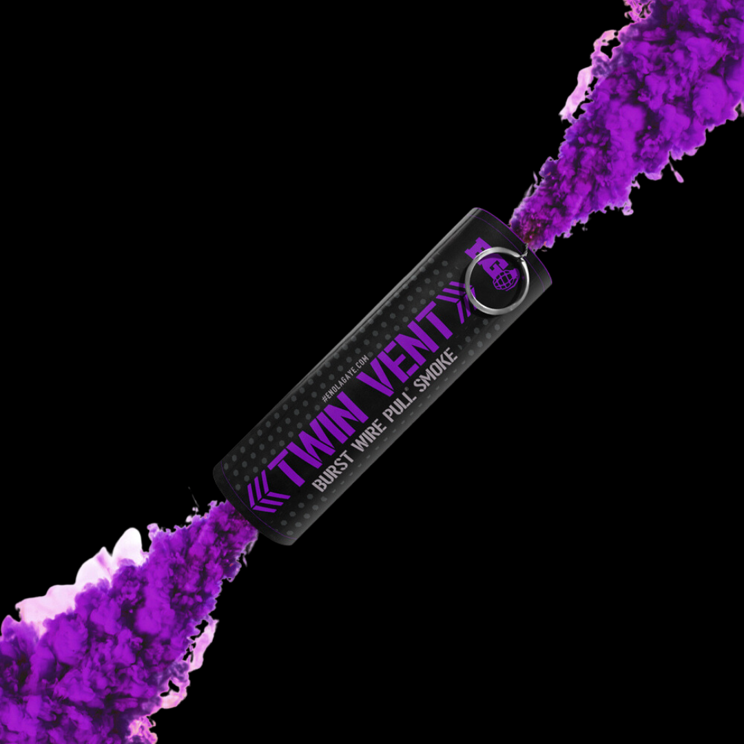 Purple 30 Second Twin Vent Smoke Grenade by Enola Gaye - MK Fireworks King