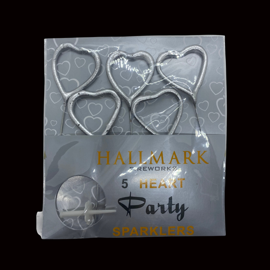 Heart 4" Cake Sparklers (5 Pack) by Hallmark Fireworks - Buy 1 Get 1 Free - MK Fireworks King