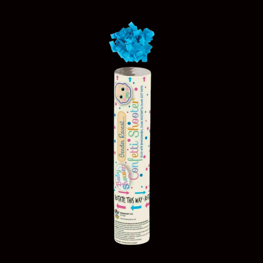 Gender Reveal Blue/Boy 20cm Confetti Cannon - MK Fireworks King