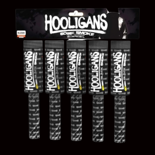 Black 60 Second Handheld Smoke Grenades (5 Pack) by Klasek Pyrotechnics - MK Fireworks King