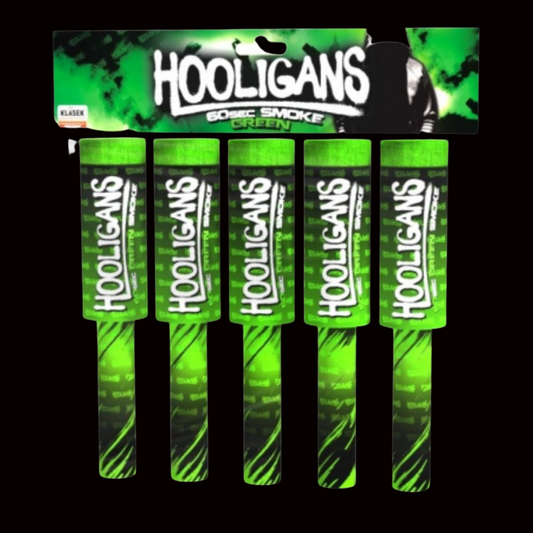 Green 60 Second Handheld Smoke Grenades (5 Pack) by Klasek Pyrotechnics - MK Fireworks King