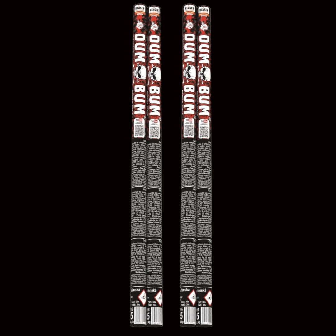 Dum Bum 8 Shot Tubes (2 Pack) by Klasek Pyrotechnics (Loud) - Multibuy 2 for £35 - MK Fireworks King