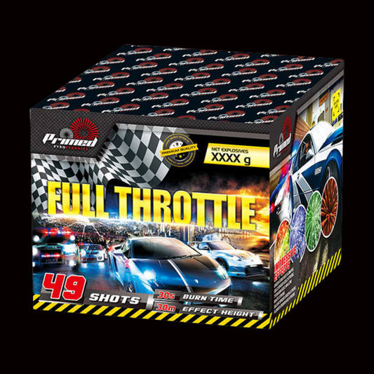 Full Throttle 49 Shot Cake by Primed Pyrotechnics (Loud) - MK Fireworks King