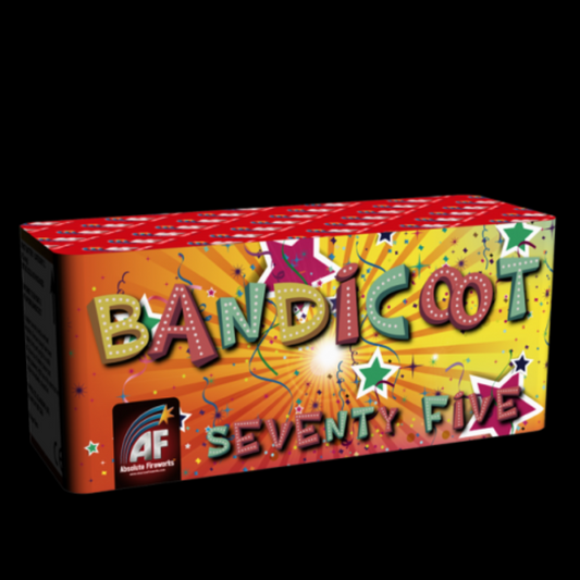 Bandicoot 75 Shot Cake by Quantum Fireworks - MK Fireworks King