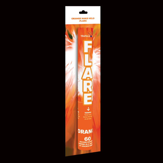 Orange 60 Second Handheld Flare by Trafalgar Fireworks - MK Fireworks King