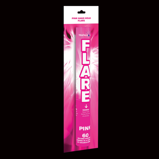 Pink 60 Second Handheld Flare by Trafalgar Fireworks - MK Fireworks King
