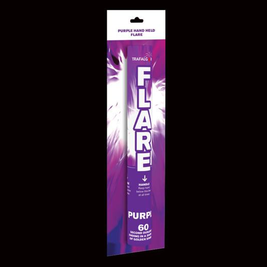 Purple 60 Second Handheld Flare by Trafalgar Fireworks - MK Fireworks King