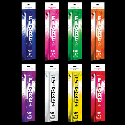Mixed 60 Second Handheld Flame Flares by Trafalgar - MK Fireworks King
