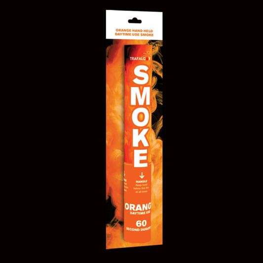 Orange 60 Second Handheld Smoke Grenade by Trafalgar - MK Fireworks King