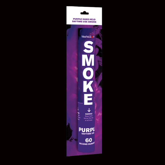 Purple 60 Second Handheld Smoke Grenade by Trafalgar - MK Fireworks King