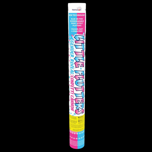 Little Flutters 50cm Gender Reveal Girl/Pink Confetti Cannon by Trafalgar - MK Fireworks King