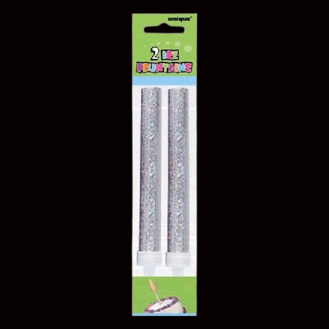 15cm Ice Fountain Sparklers Silver (2 Pack) by Unique Party - MK Fireworks King