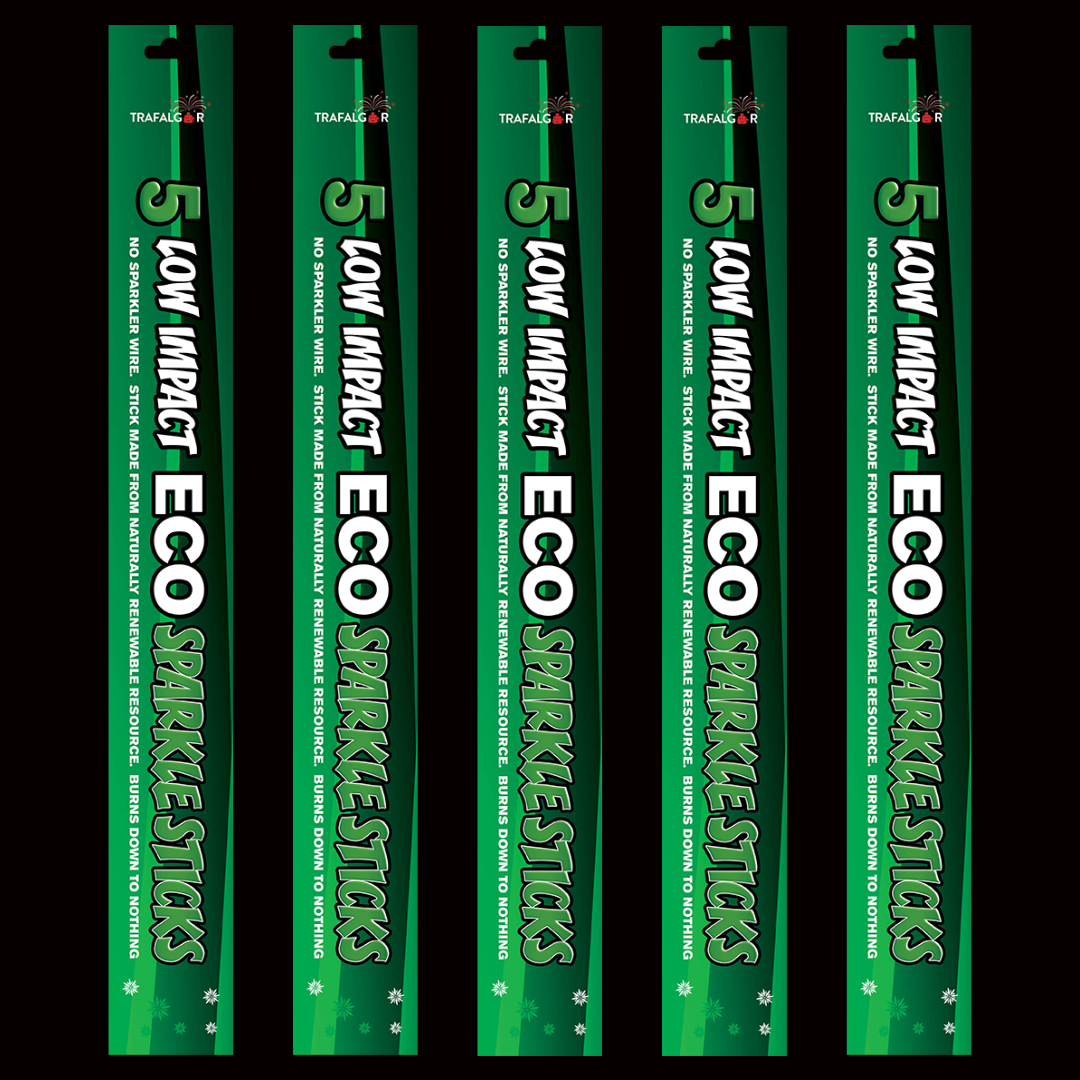 144 packets of 14" Eco Sparklers (5 Pack) by Trafalgar - MK Fireworks King