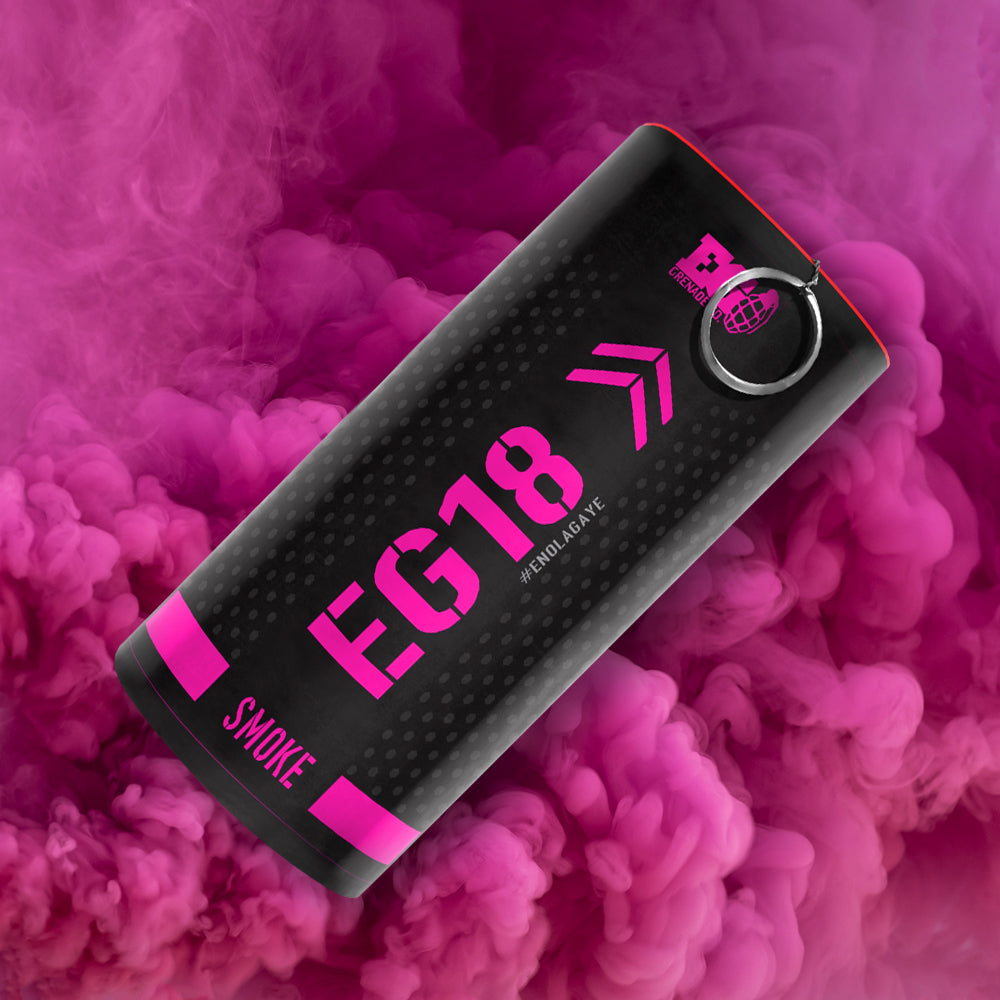 Pink 90 Second EG18 High Density Smoke Grenade by Enola Gaye - MK Fireworks King